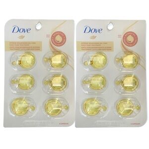 2 Pack Dove Intense Nourishing Oil Care Hair Treatment Rosehip 12 Caps Total NEW
